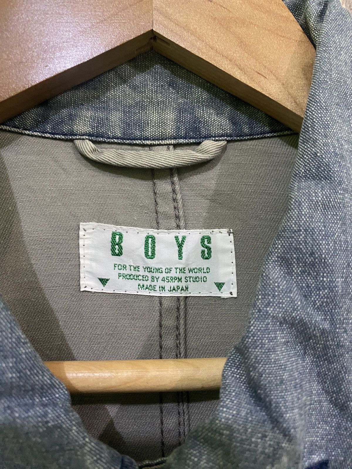 45rpm × Vintage Vintage 45rpm Boys Member Denim Collar Jacket Size US M / EU 48-50 / 2 - 4 Thumbnail