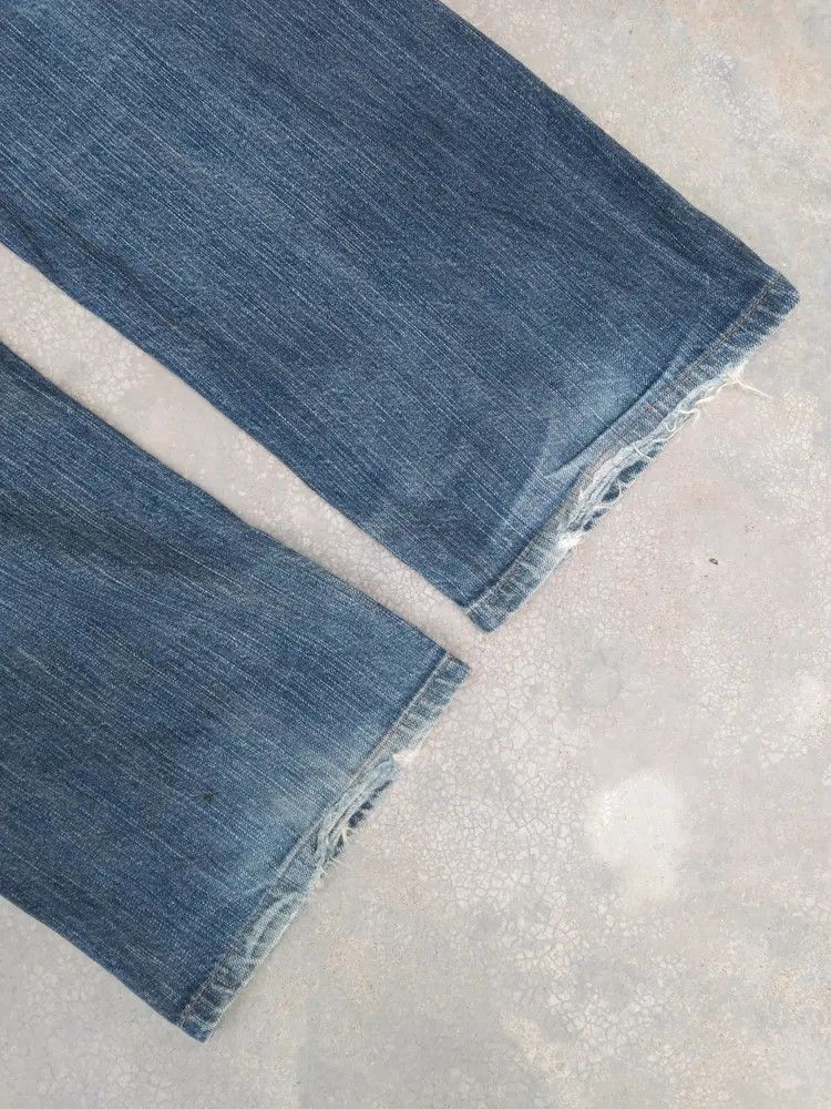 Japanese Brand Vintage Edwin Faded Blue Distressed Jeans 34x32 Size US 34 / EU 50 - 3 Thumbnail