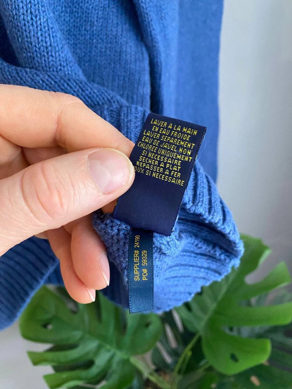 Polo Ralph Lauren Polo Ralph Lauren Men's Crew Neck Blue Knit Cotton Sweater L Size US L / EU 52-54 / 3 - 11 Thumbnail