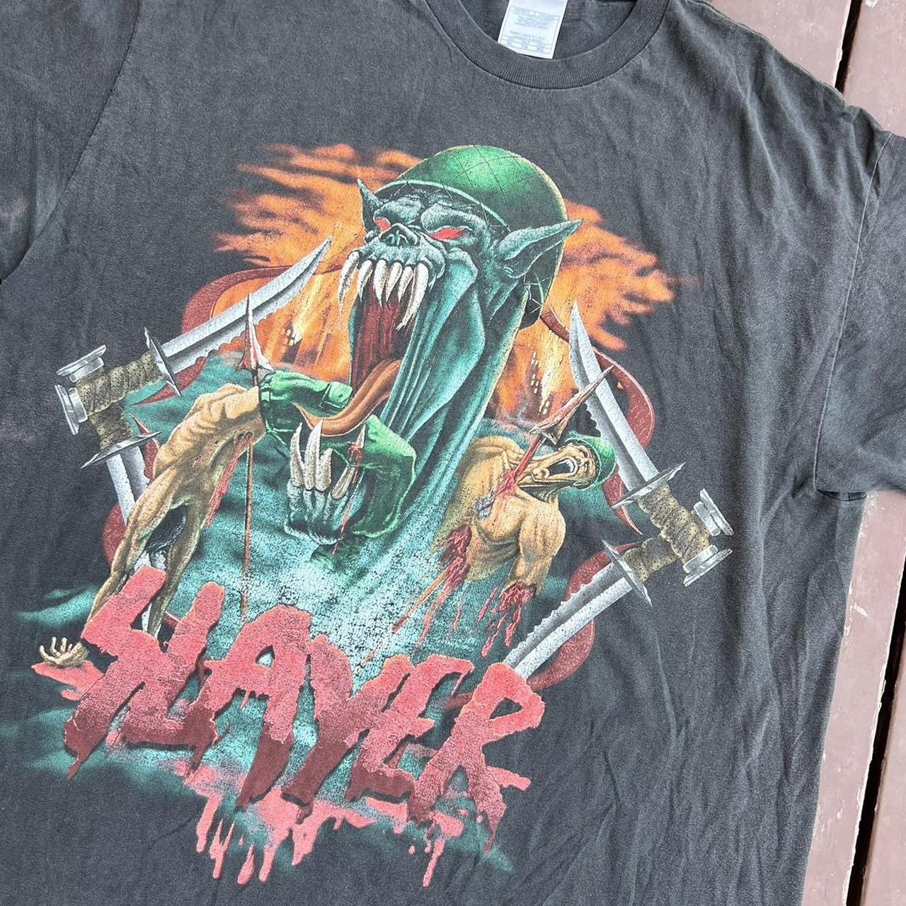 Slayer Vintage 90s Slayer T-shirt Size US XL / EU 56 / 4 - 4 Thumbnail