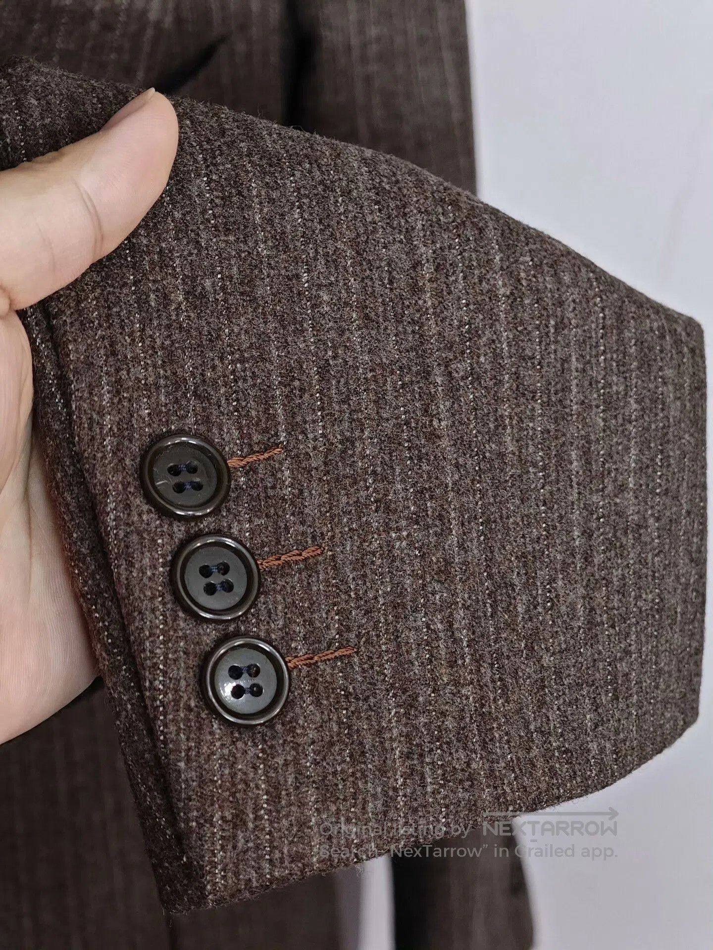 Zanetti Vintage Italian Brown Wool Blazer. Size US S / EU 44-46 / 1 - 4 Thumbnail