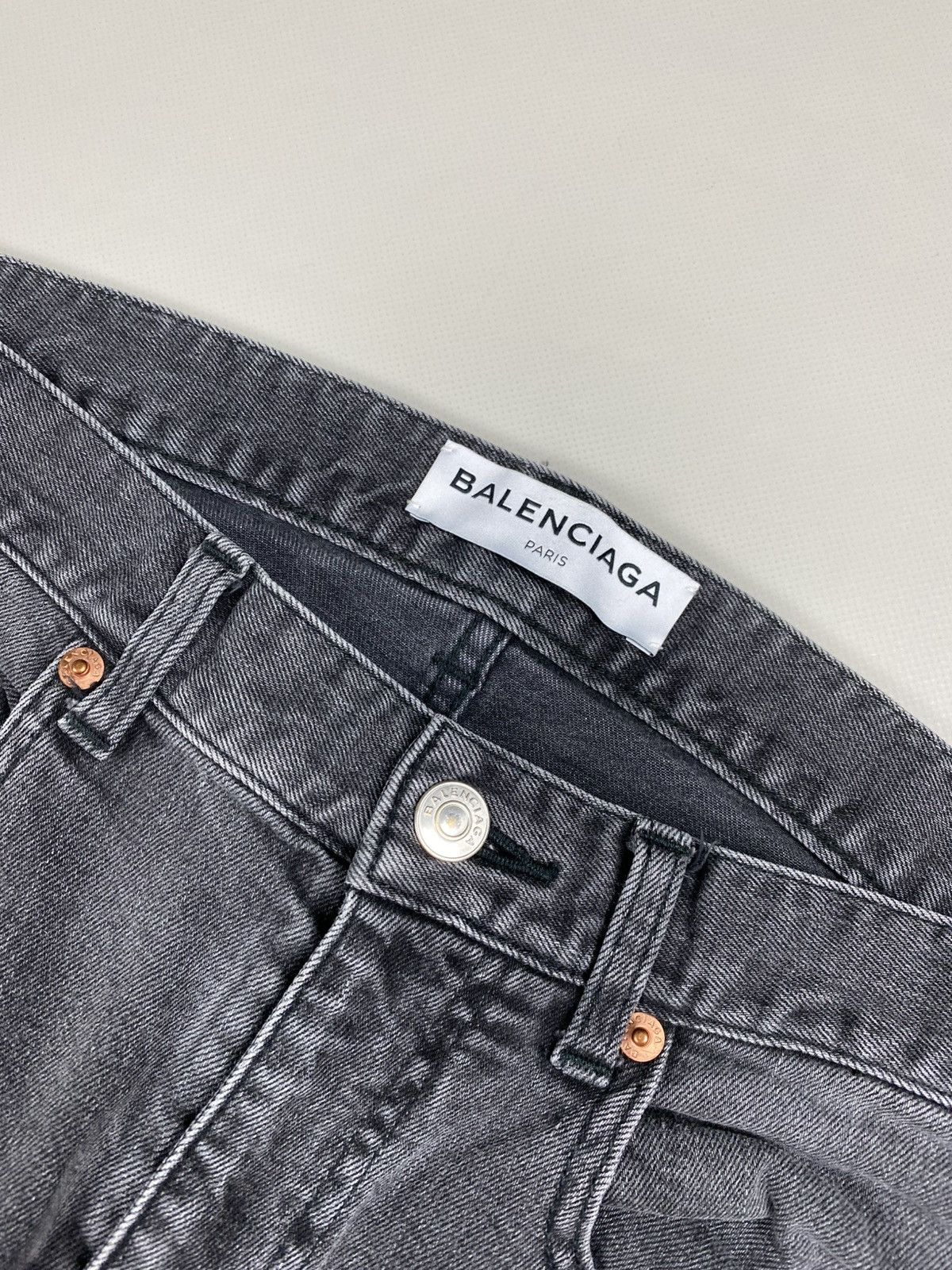 Balenciaga Balenciaga ladies distressed denim skinny biker jeans Size 28" / US 6 / IT 42 - 11 Thumbnail