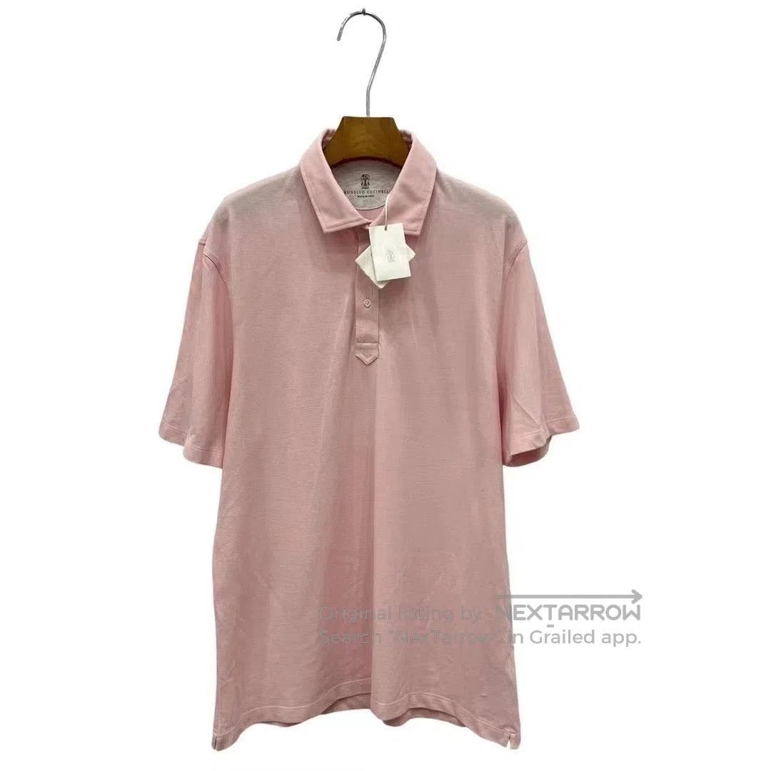 Brunello Cucinelli Brunello Cucinelli Pink Polo Shirt. Size US L / EU 52-54 / 3 - 1 Thumbnail