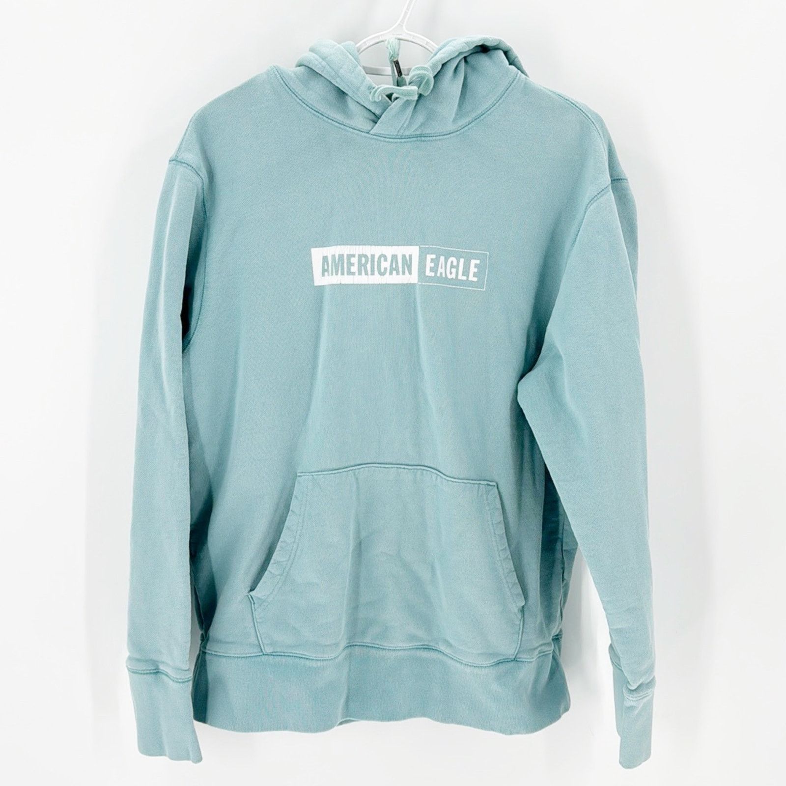 American Eagle Outfitters American Eagle light blue pullover hoodie heavy sz M cozy Grailed