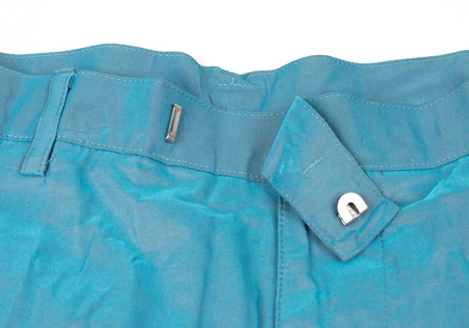 Jean Paul Gaultier Cotton-Poly Casual Pants in Light Blue, Size 48 Size US 32 / EU 48 - 4 Thumbnail