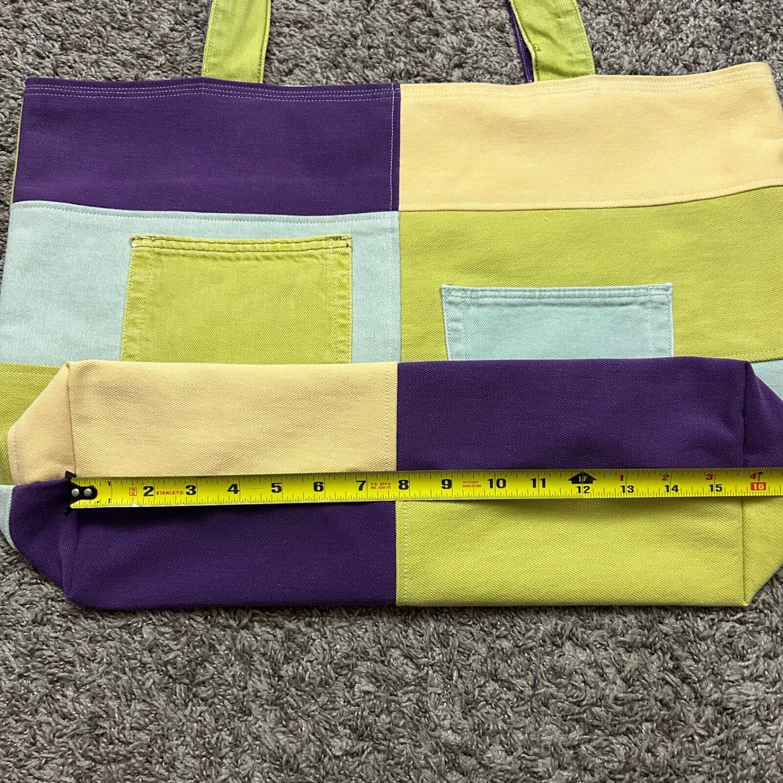 Handmade × Vintage Handmade Patchwork Denim Bag Oversized Tote Shoulder Bag Size ONE SIZE - 7 Thumbnail