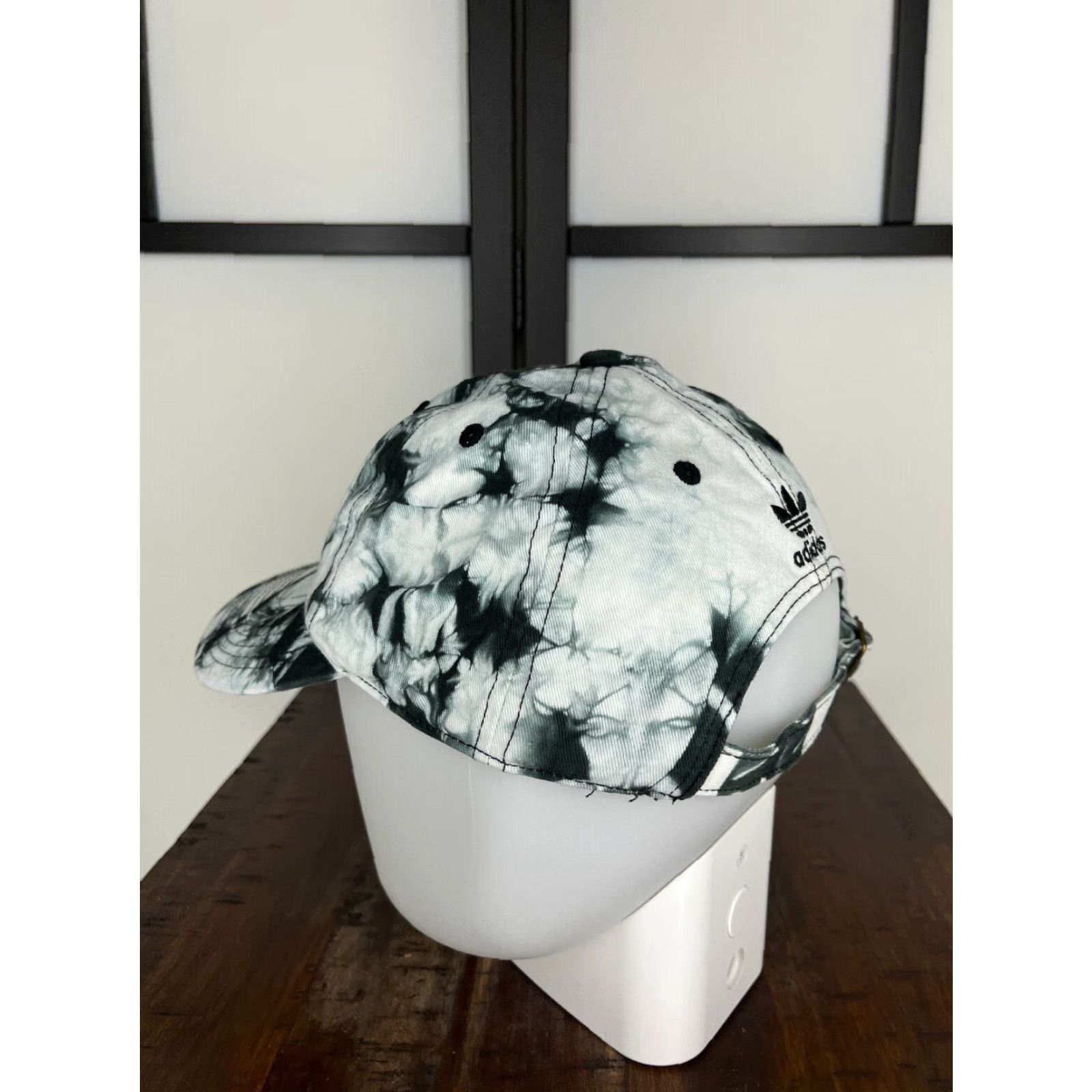 Adidas Adidas Hat Cap Strap Back Adult One Size White Black Tie Dye 100% Cotton Twill Size ONE SIZE - 5 Thumbnail