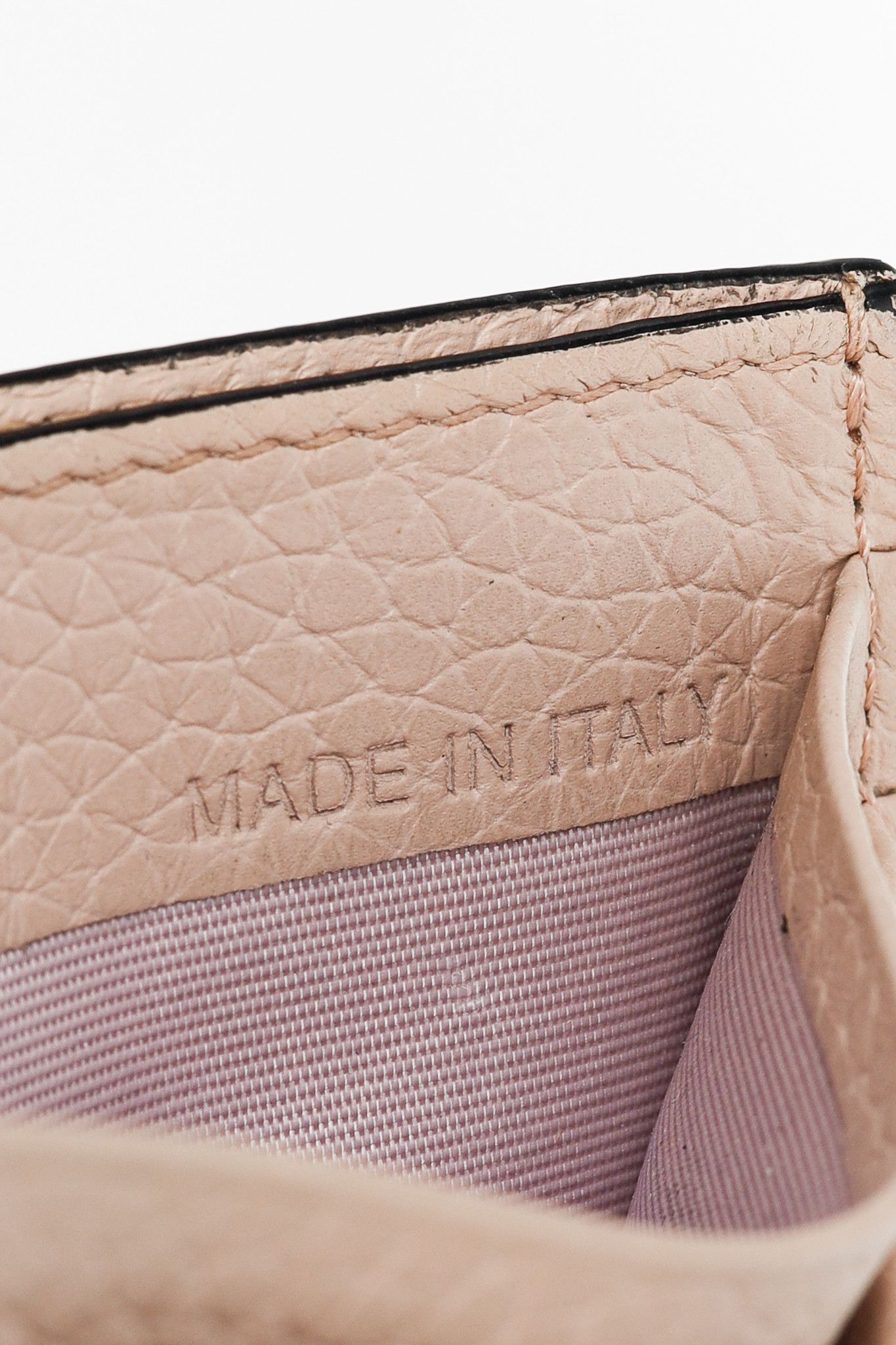 Valentino Valentino Garavani Peach Rockstud Leather Card Holder Size ONE SIZE - 7 Thumbnail