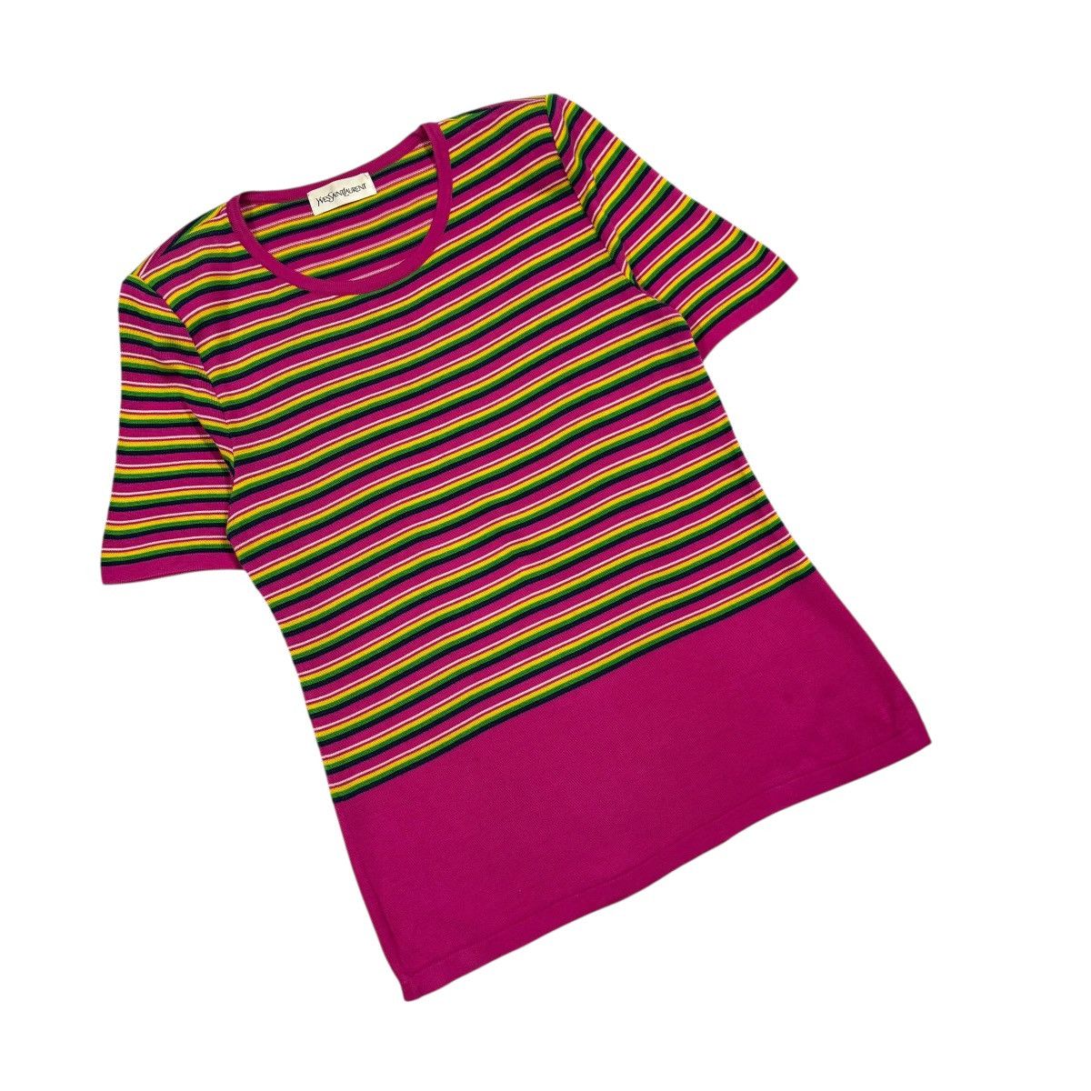 Yves Saint Laurent Vtg🔥90’s YvesSaintLaurent Rainbow Striped Knited Shirt Size M / US 6-8 / IT 42-44 - 5 Thumbnail