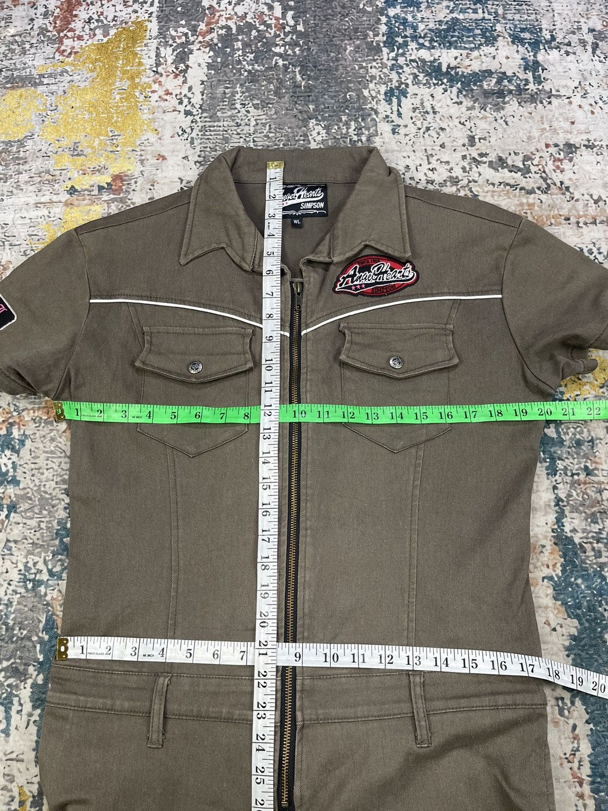 Hypebeast ANGEL HEARTS SIMPSON BACK SPELL COVERALLS Size 36" / US 14 / IT 50 - 8 Thumbnail