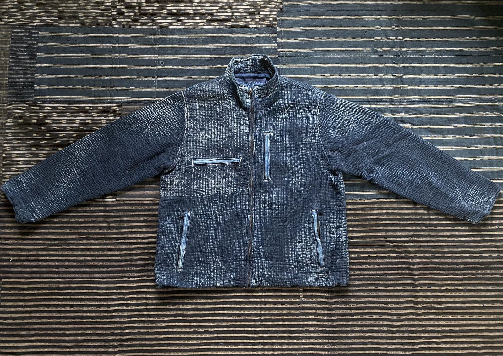 Porter Classic indigo sashiko light zip up outdoor jacket Size US M / EU 48-50 / 2 - 1 Thumbnail