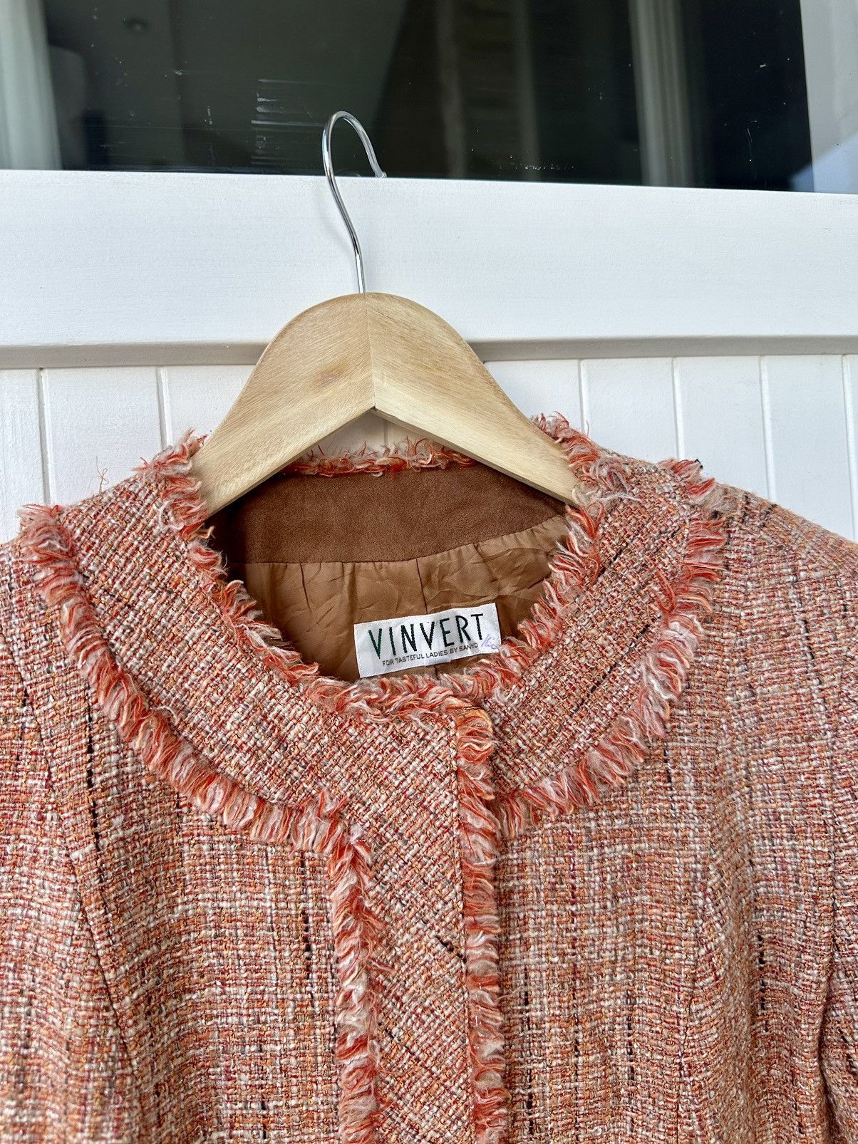 Japanese Brand Vintage Vinvert Tweed Jacket Made In Japan Size M / US 6-8 / IT 42-44 - 6 Thumbnail