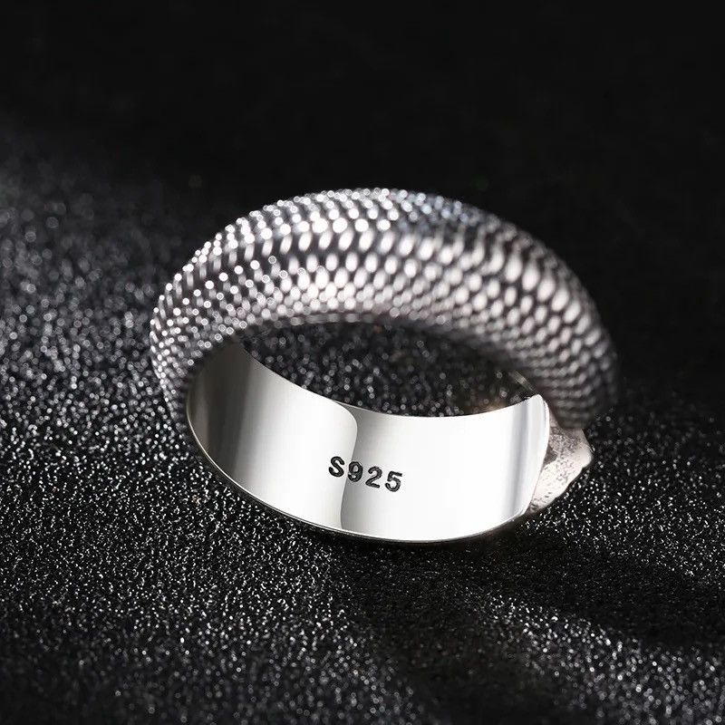 Jewelry × Sterling Silver × Vintage Personality Simple 925 Silver Ring Size ONE SIZE - 5 Thumbnail
