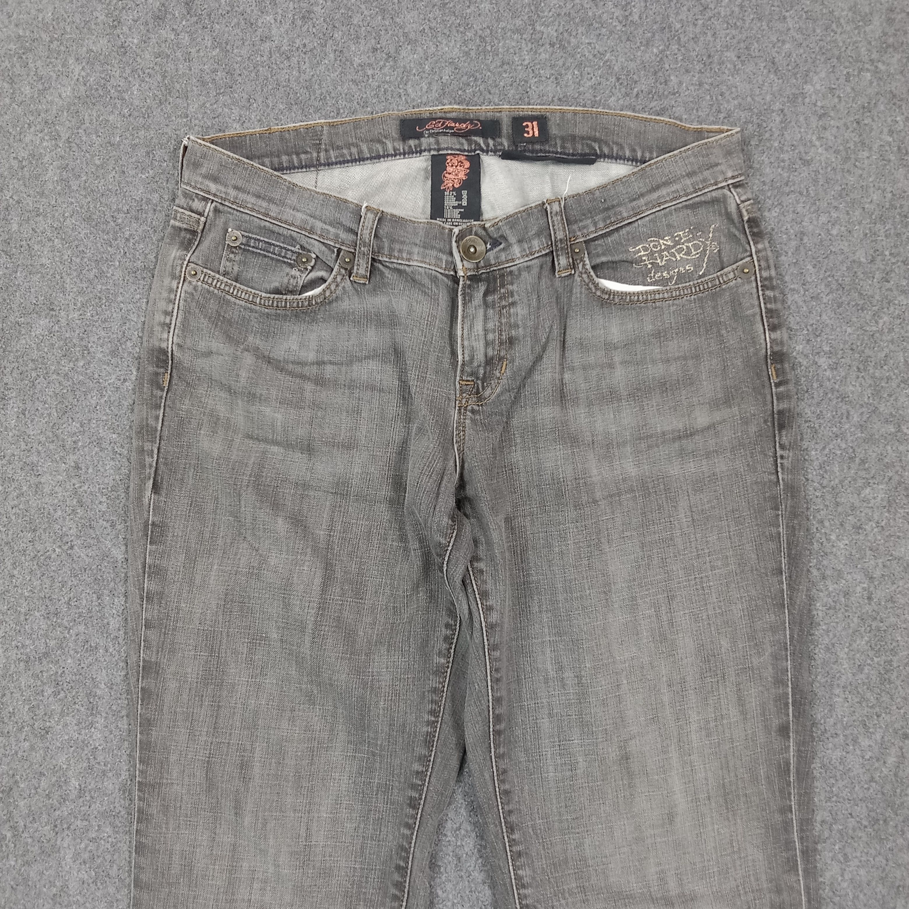 Ed Hardy Ed Hardy American Super Low Rise Denim Jeans C280N22 Size 34" / US 12 / IT 48 - 5 Thumbnail