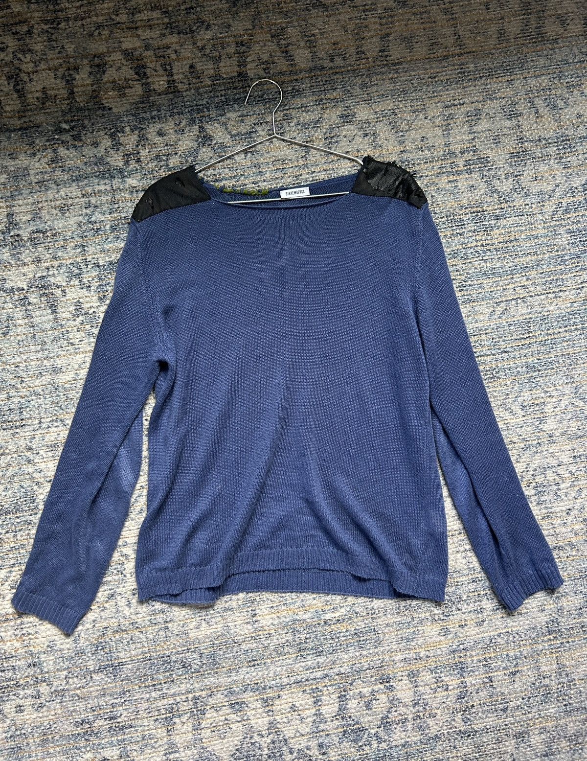 Dirk Bikkembergs Leather Patch Sweater