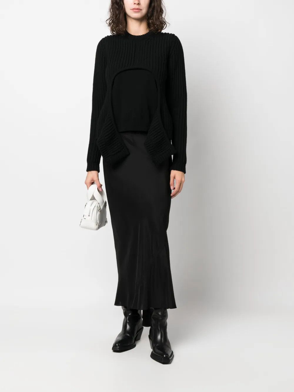 Off-White o1y1225 Crewneck Sweater in Black Size M / US 6-8 / IT 42-44 - 5 Thumbnail