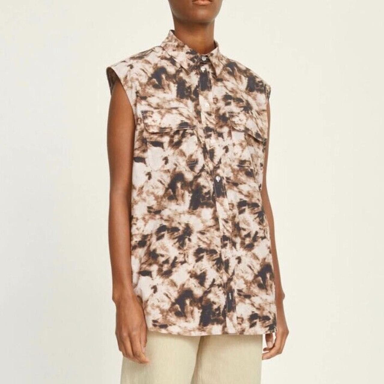 Samsoe Samsoe New SAMSOE SAMSOE Oversized Sleeveless Button Down Shirt Size XXS / US 00 / IT 34 - 2 Thumbnail