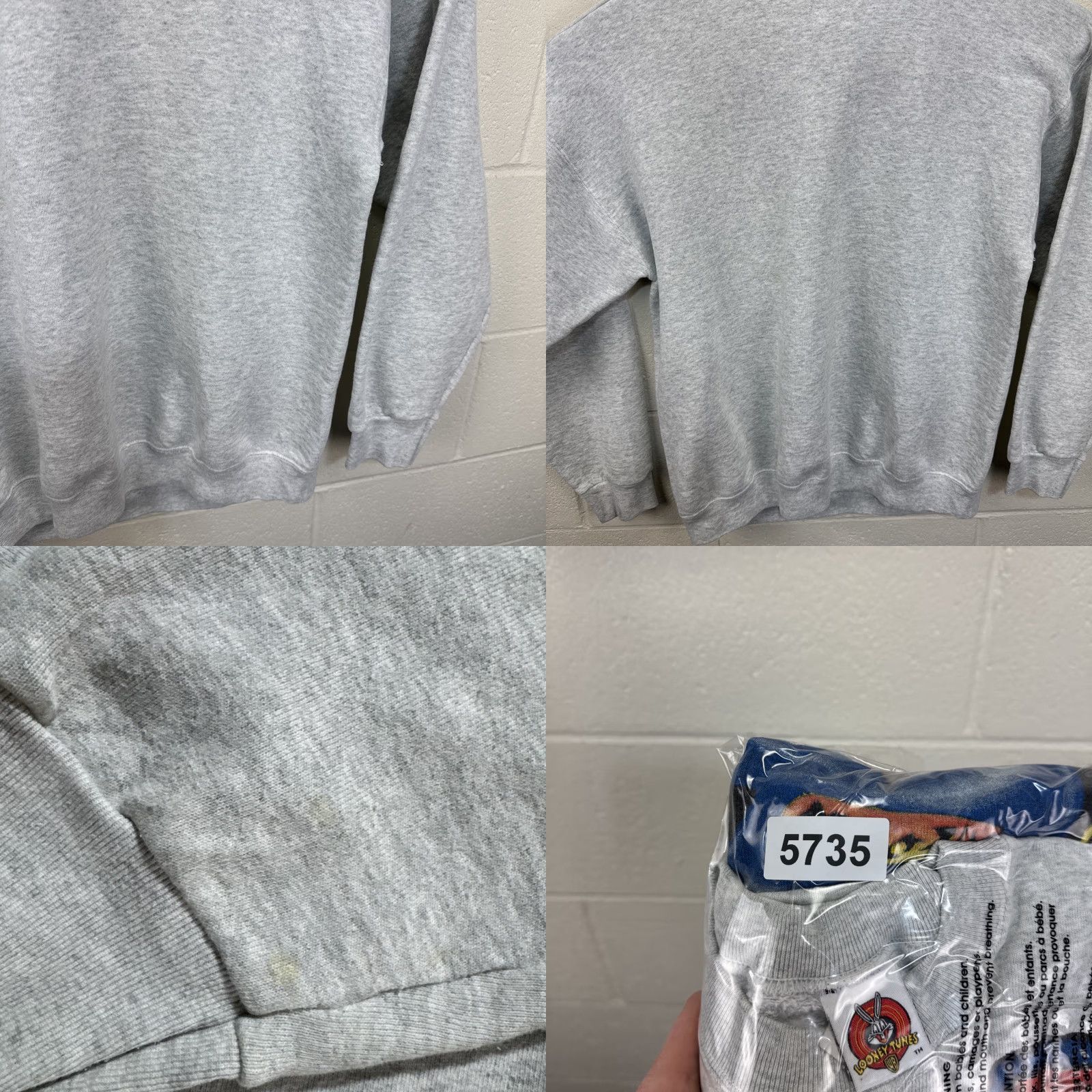 Vintage VINTAGE Looney Tunes Sweatshirt TAZ Crewneck XL Mens Graphic Print Gray 1998 Racing Vintage Retro Wool? Size US XL / EU 56 / 4 - 10 Thumbnail
