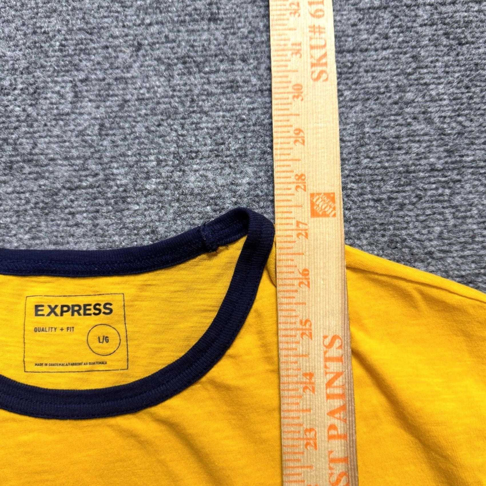 Express Express T-Shirt Men Large 100% Cotton Embroidered Skater Y2K Yellow Size US L / EU 52-54 / 3 - 4 Thumbnail