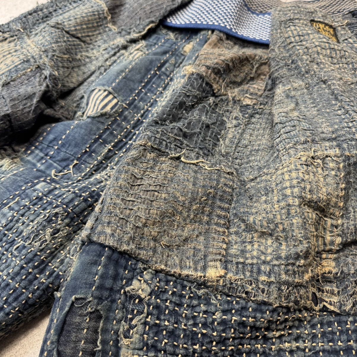 Kapital × Kapital Kountry Kapital Boro Crash Sirloin Old Man and the Sea Denim Shorts Size US 34 / EU 50 - 4 Thumbnail