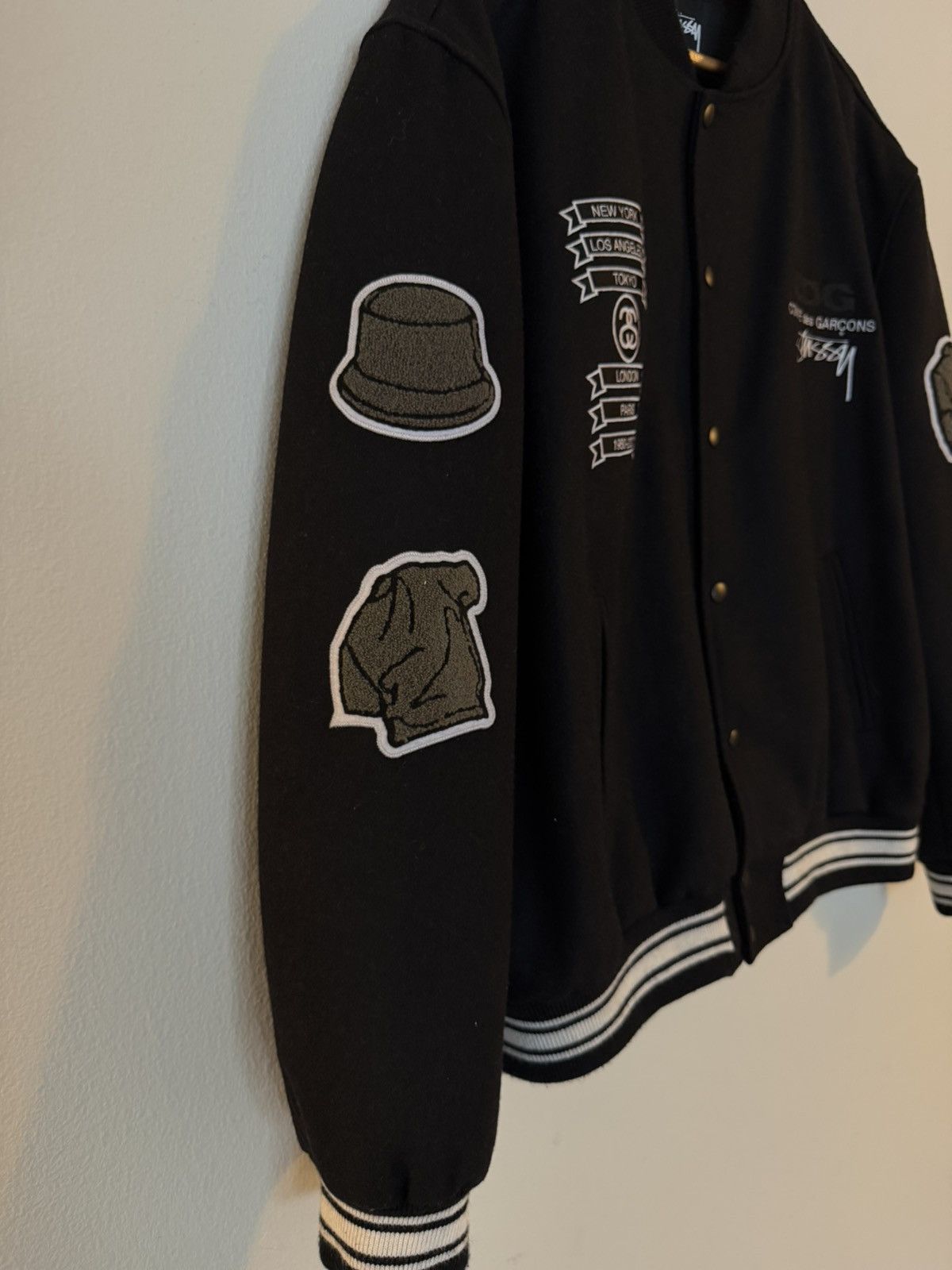 Comme des Garcons × Stussy Stussy X CDG Varsity Jacket Size US XL / EU 56 / 4 - 5 Thumbnail
