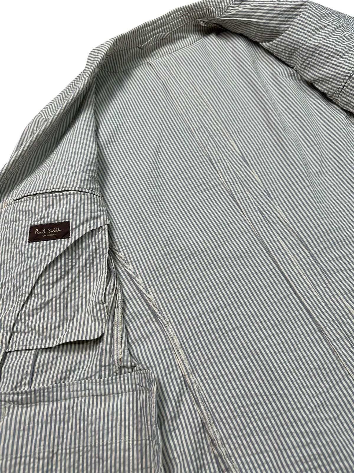 Paul Smith Paul Smith Seersucker Stripe Blazer Size 38R - 7 Thumbnail