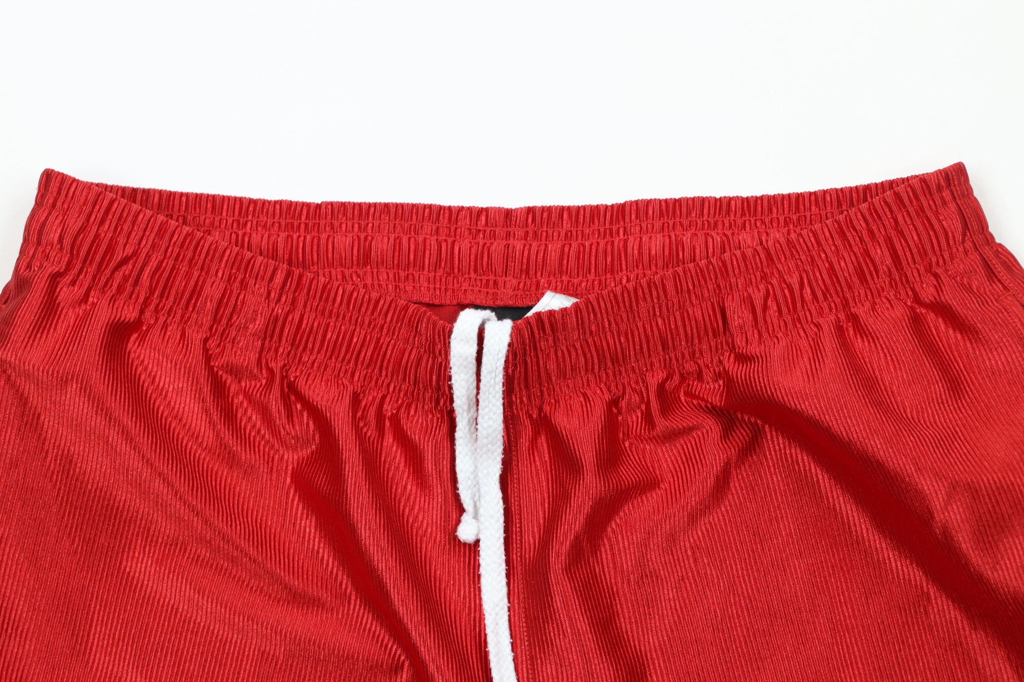 Nike × Vintage Vintage 90s Nike Swoosh Heavyweight Basketball Shorts Red Size US 34 / EU 50 - 2 Thumbnail