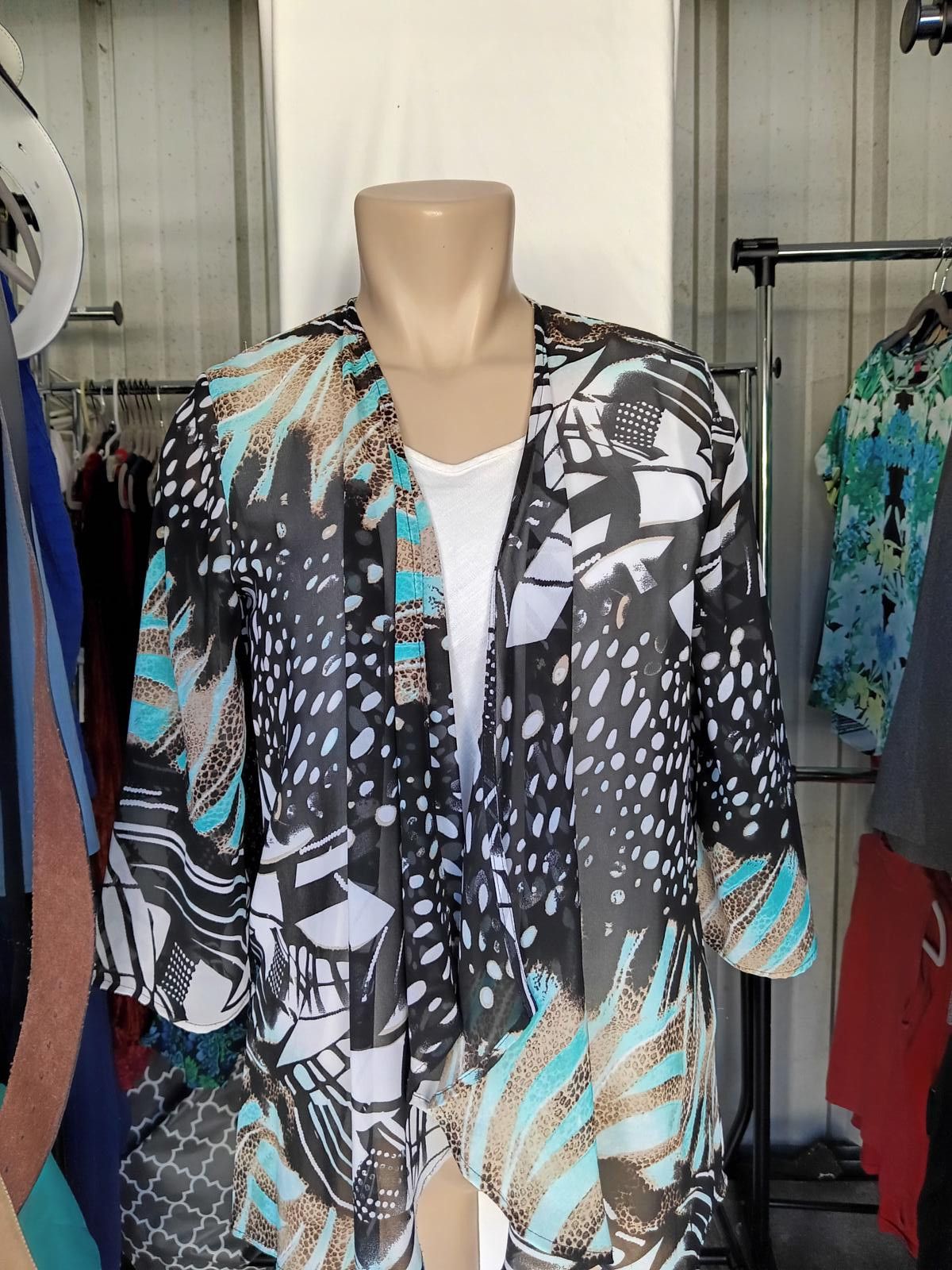 Chicos Chico's Stylish Sheer Kimono Jacket Size XS / US 0-2 / IT 36-38 - 1 Thumbnail