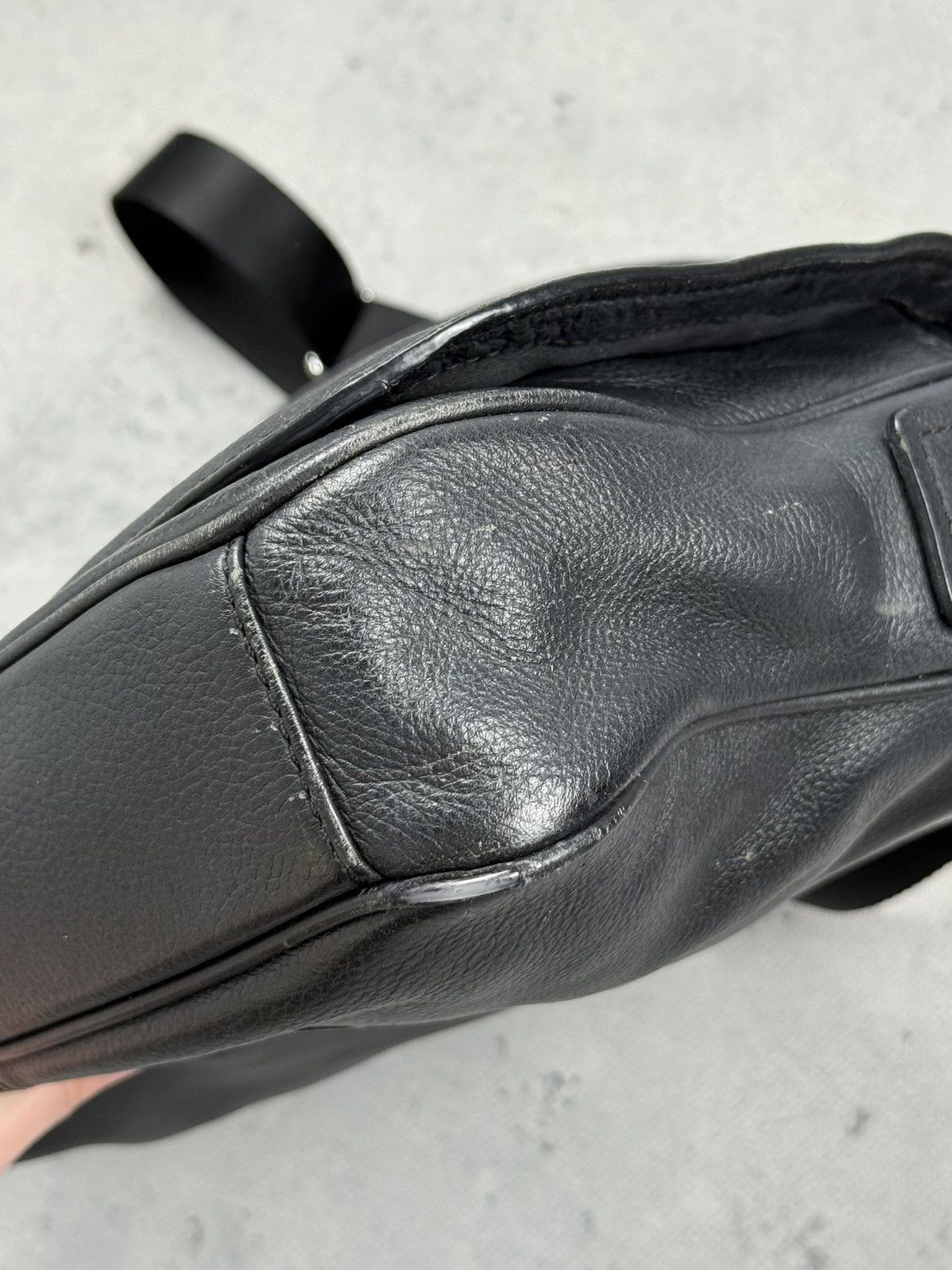 BREE VTG Bree Black Leather Shoulder Bag Crossbody Germany Design Size ONE SIZE - 6 Thumbnail