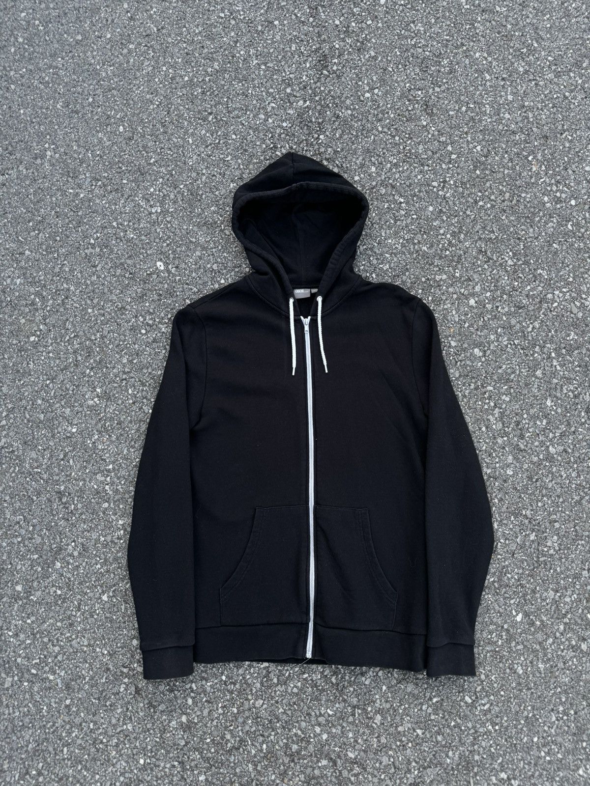 Vintage Asos zip hoodie blank boxy rap skate Size US M / EU 48-50 / 2 - 1 Thumbnail