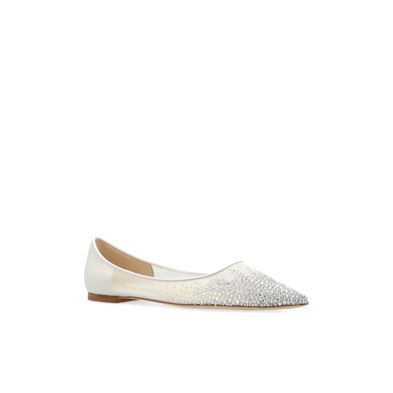 JIMMY CHOO 'Love' Cream Ballet Flats New & Authentic (Women'