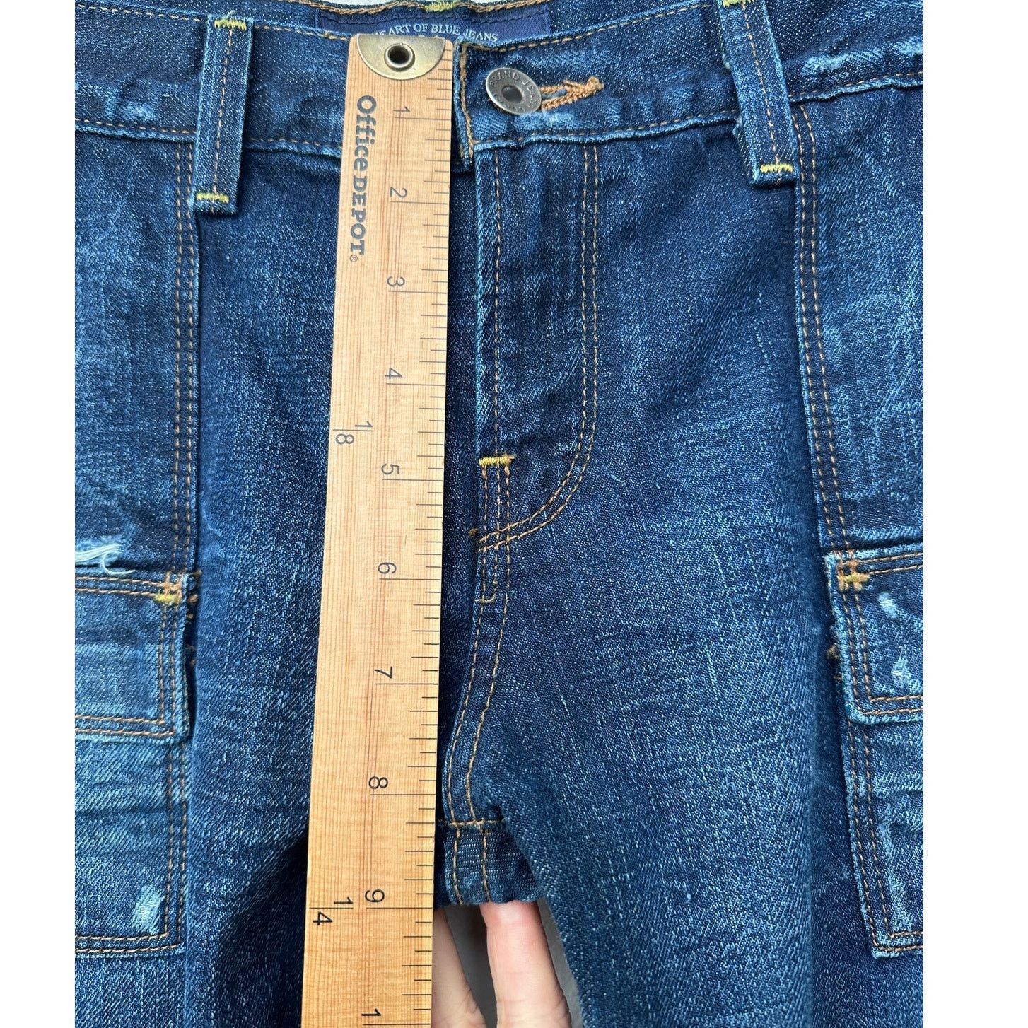 Lucky Brand Lucky Brand Y2K Low Rise Dark Medium Wash Cargo Jeans 4/27 Size 27" / US 4 / IT 40 - 13 Thumbnail