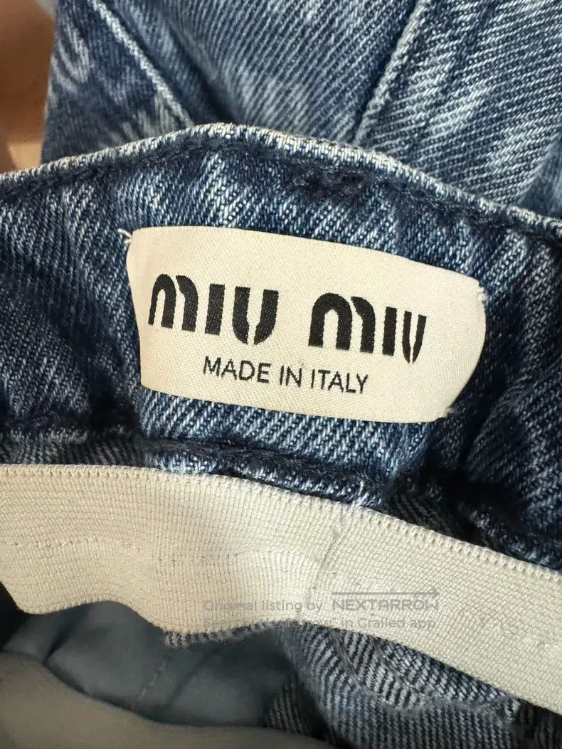 Miu Miu Miu Miu 24 Full printed logo jeans Size 24" / US 00 / IT 34 - 3 Thumbnail