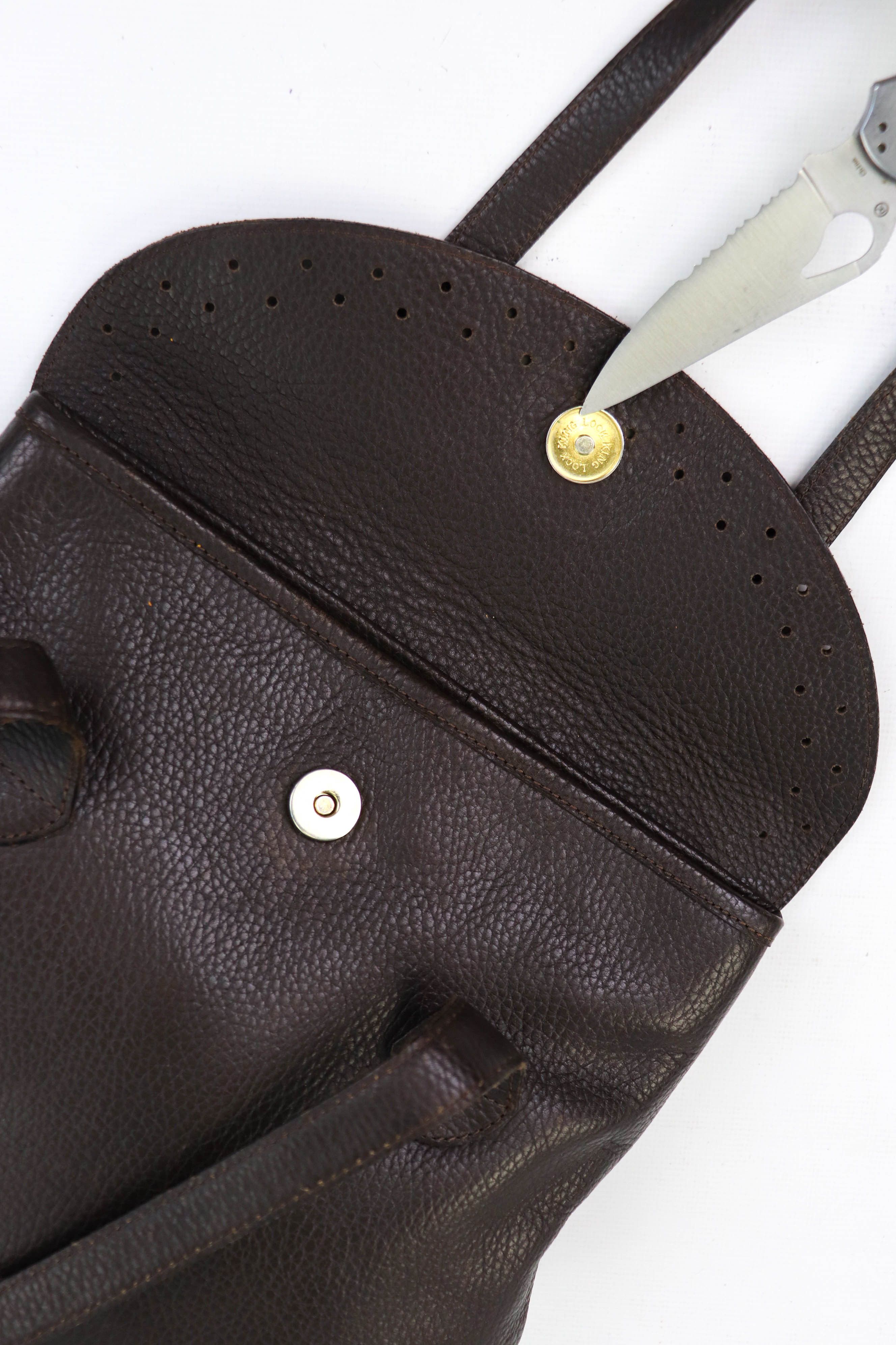 Delvaux Delvaux Brown Grained Leather Handmade Artisan Shoulder Bag Size ONE SIZE - 13 Thumbnail