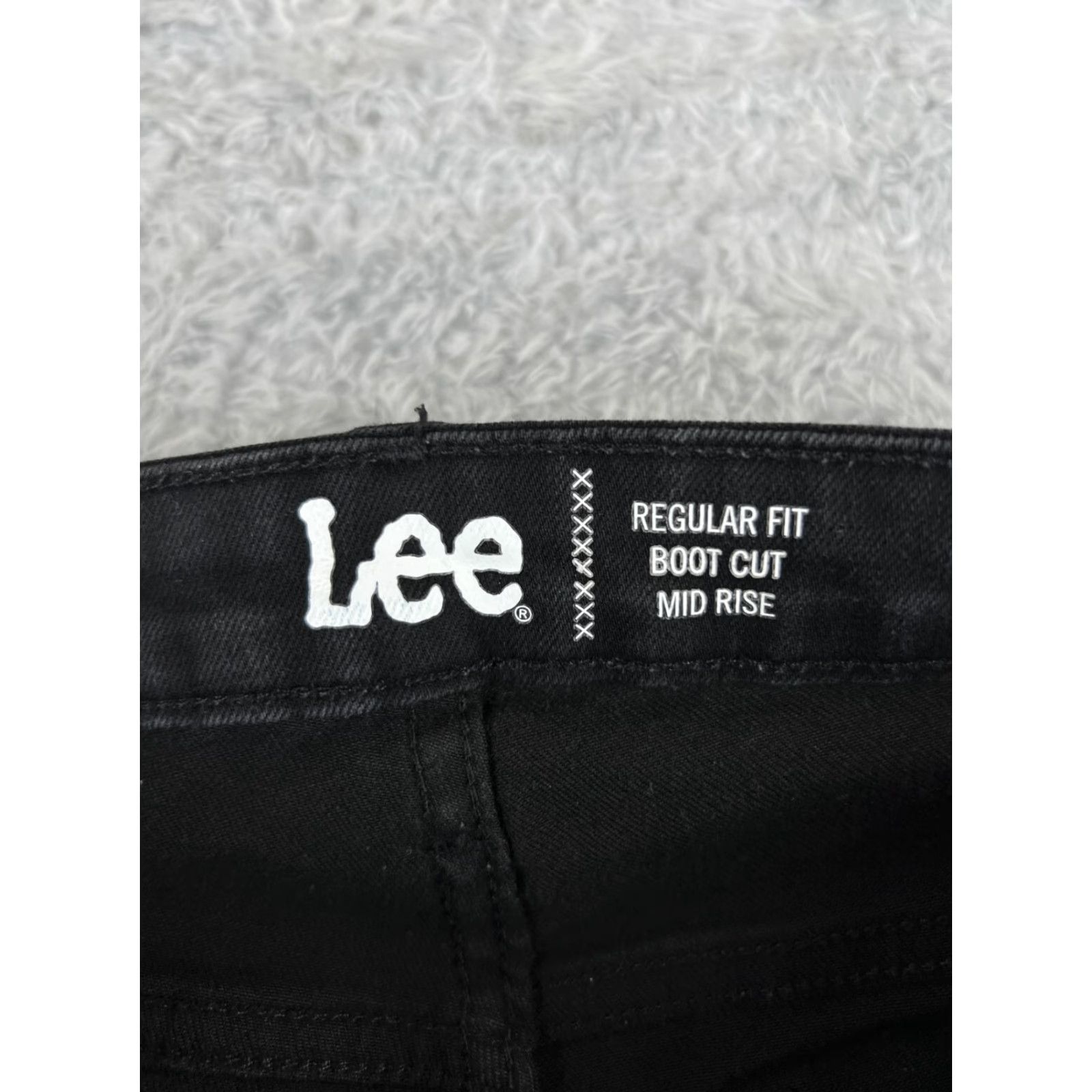 Lee Lee Jeans Womens 8 Black Denim Bootcut Western Mid Cotton Blend Size 30" / US 8 / IT 44 - 6 Thumbnail