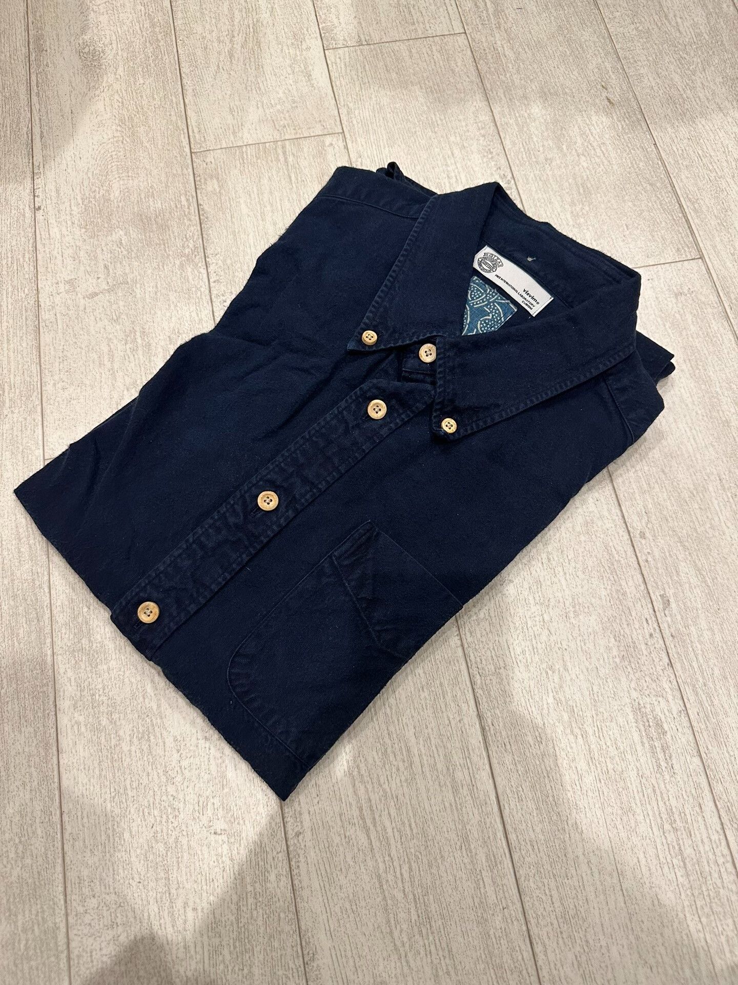 Visvim visvim Dark Blue Wooden Button Shirt Size US S / EU 44-46 / 1 - 1 Thumbnail