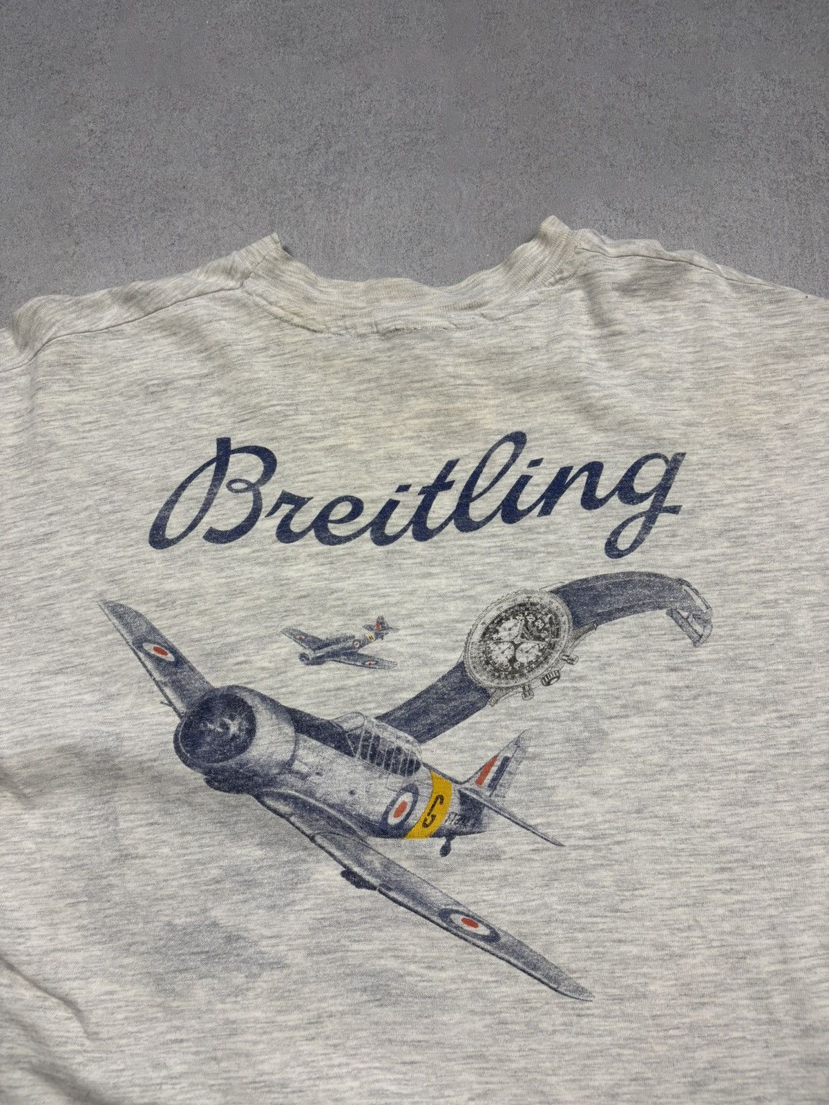 Breitling Vintage 80s Breitling Aviation Graphic T Shirt Watch Promo Size US XL / EU 56 / 4 - 7 Thumbnail