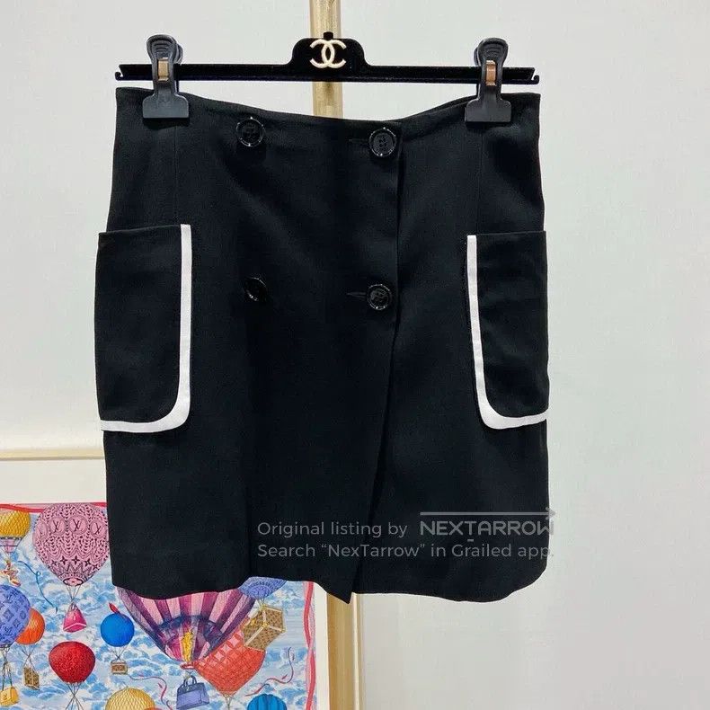 Fendi Fendi Double-breasted Black Skirt Size 24" / US 00 / IT 34 - 1 Thumbnail