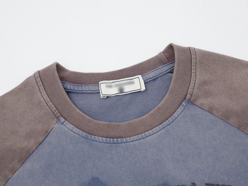 Japanese Brand Patchwork raglan distressed washed short-sleeved T-shirt Size US M / EU 48-50 / 2 - 3 Thumbnail