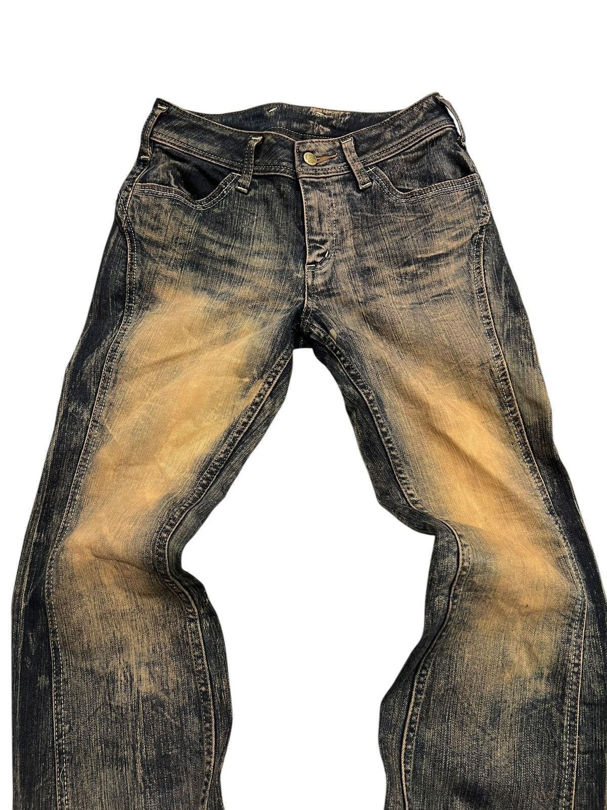 If Six Was Nine × Japanese Brand × Le Grande Bleu (L.G.B.) Sweet hip flared mudwash Denim pants Size US 27 - 3 Thumbnail