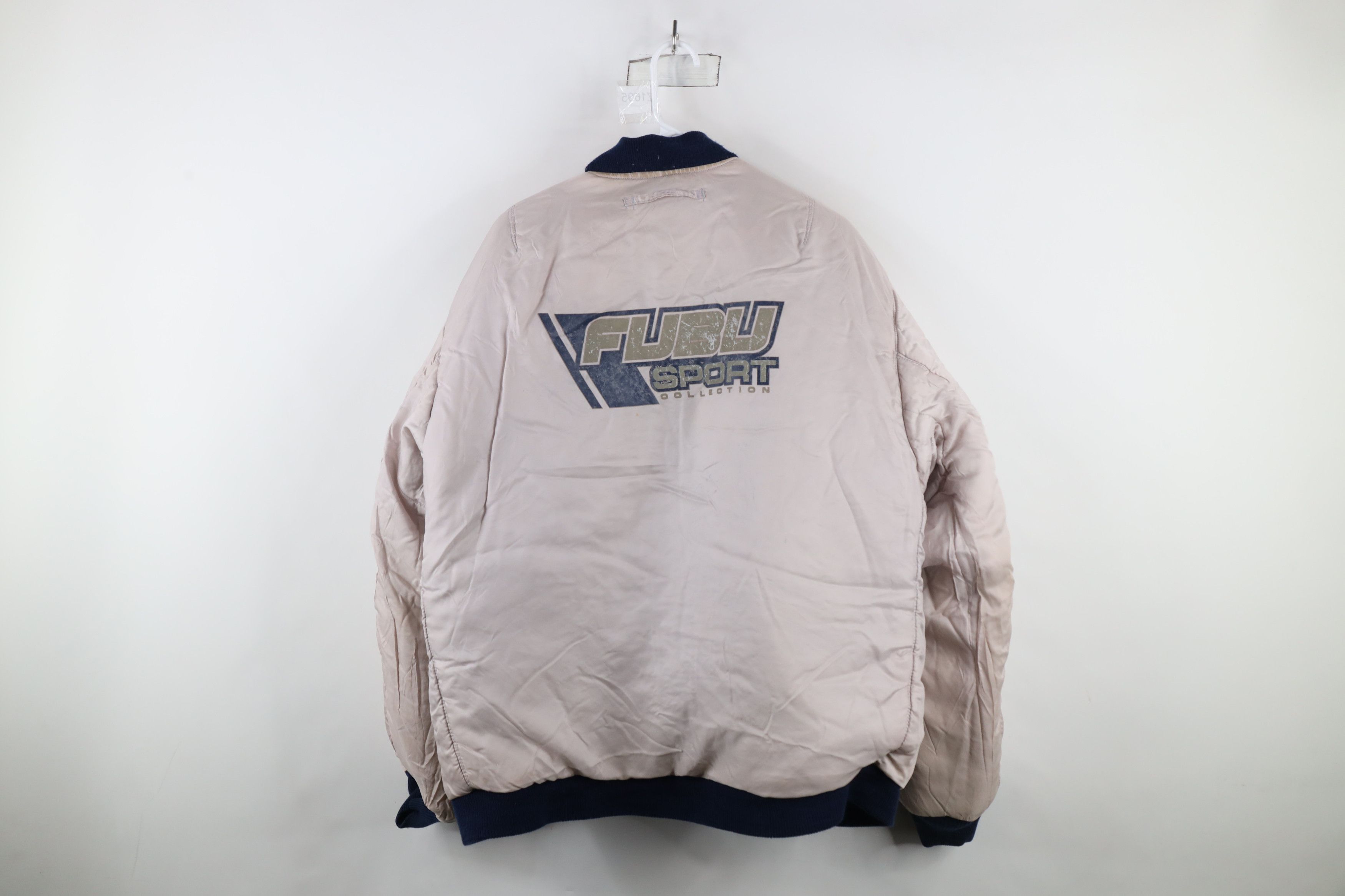 Fubu × Vintage Vintage 90s Fubu Spell Out Reversible Military Bomber Jacket Size US XL / EU 56 / 4 - 16 Thumbnail