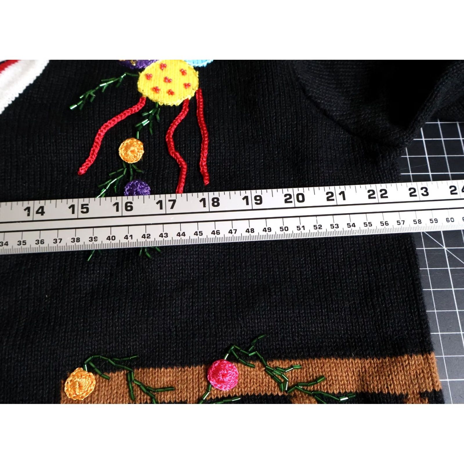 Vintage VINTAGE Storybook Knits Cardigan Sweater Women's Large Black Christmas 90s VTG Christmas motif chunky-knit Size L / US 10 / IT 46 - 5 Thumbnail