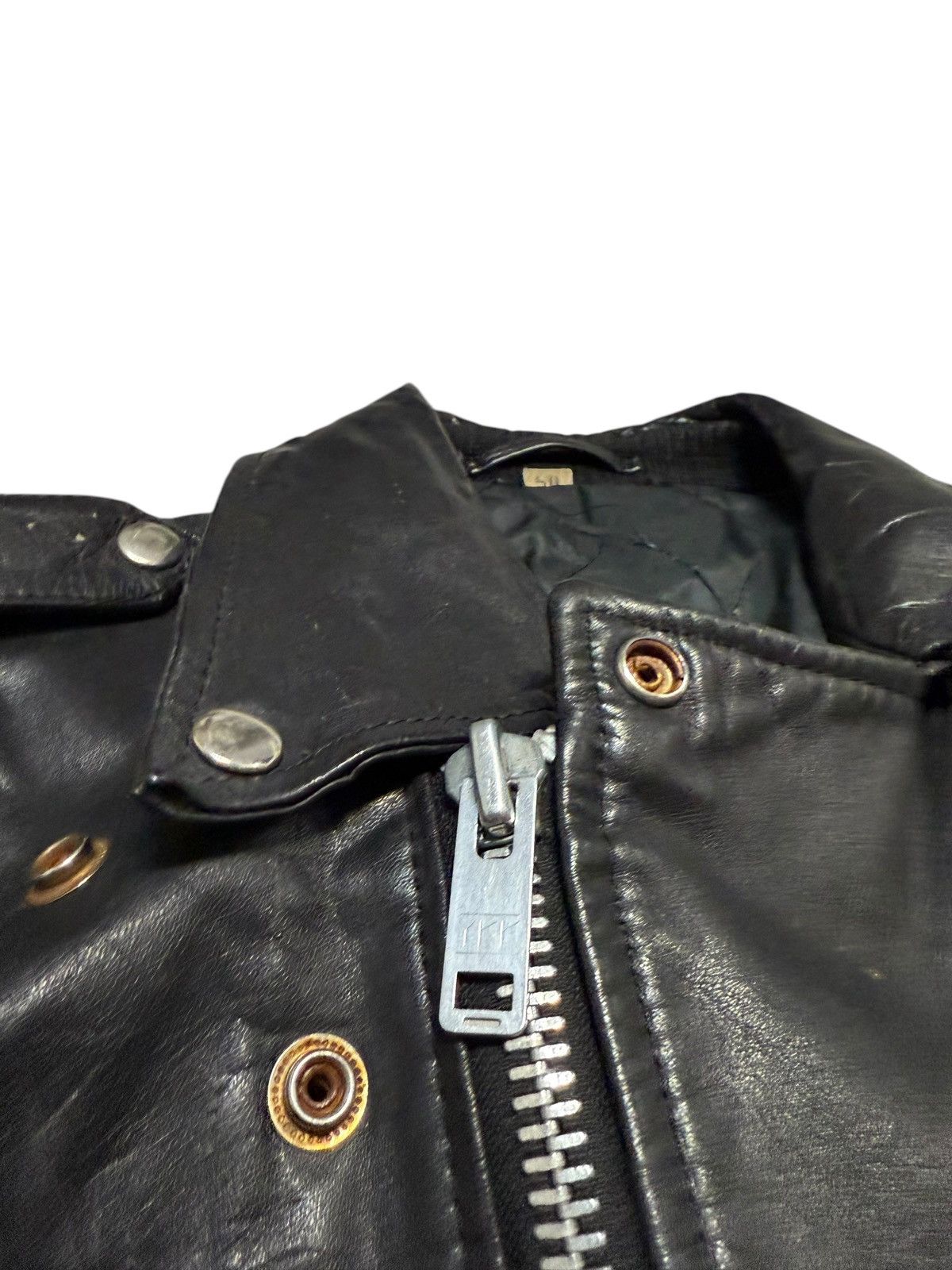 Vintage Rare Fenriz Style Death / Black Metal Leather Biker Jacket Size US L / EU 52-54 / 3 - 2 Thumbnail