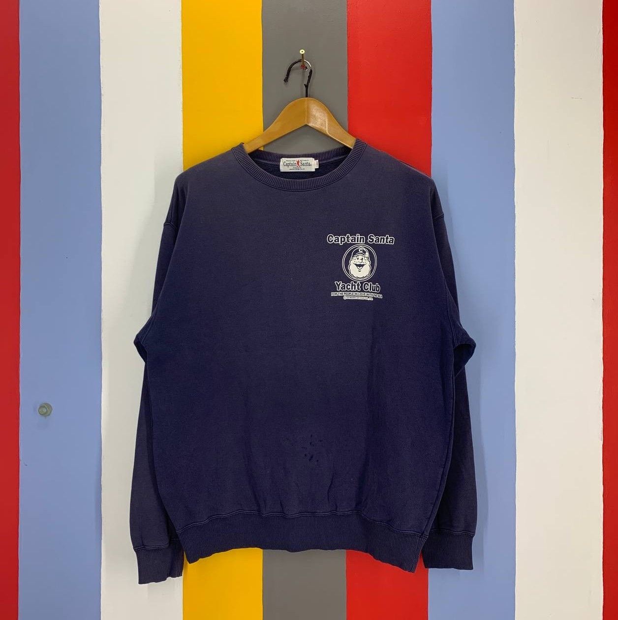 Japanese Brand CAPTAIN SANTA YACHT CLUB Crew Neck Sweatshirt #2411-13x Size US L / EU 52-54 / 3 - 3 Thumbnail