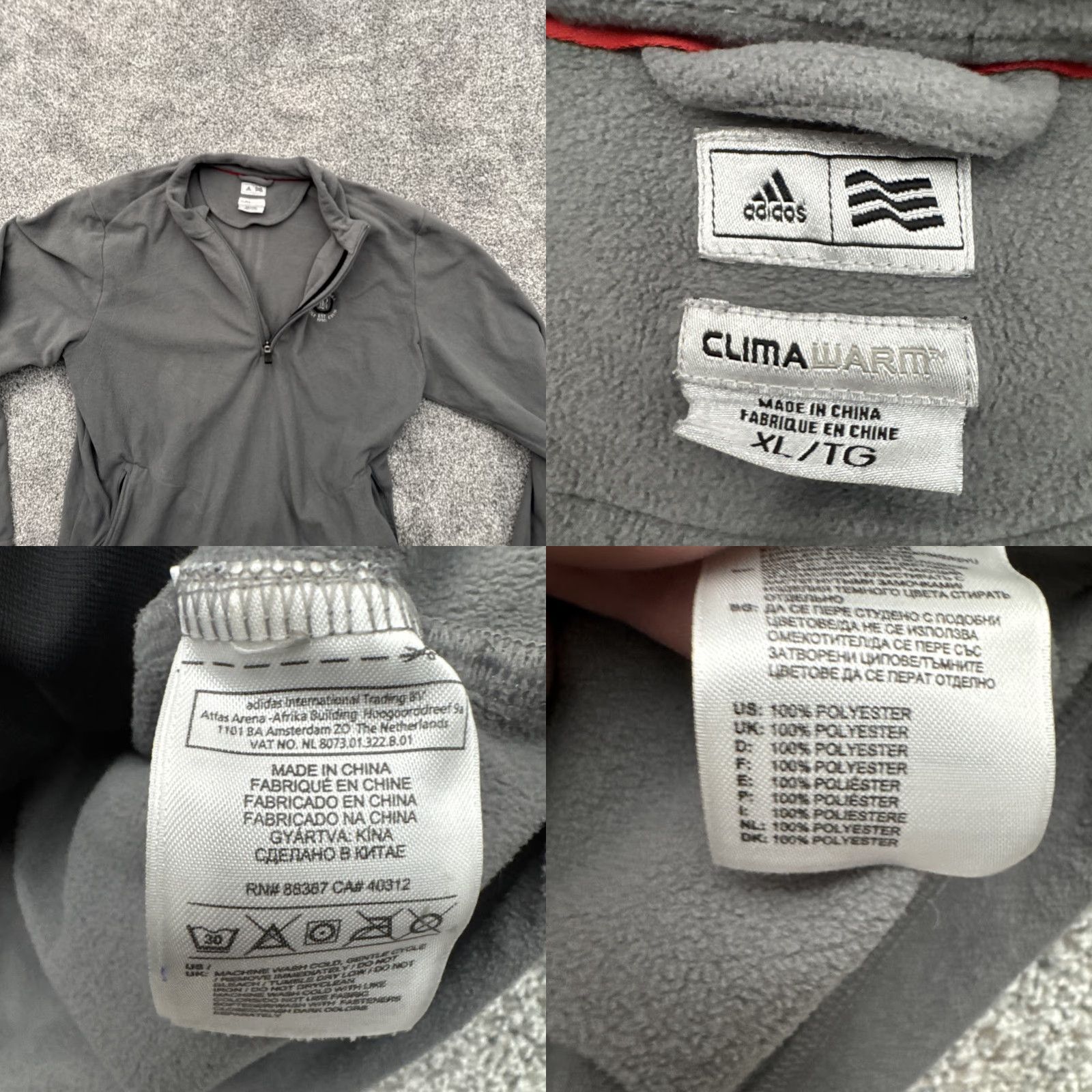 Adidas VINTAGE adidas Bucknell University Fleece Jacket 1/4 Zip XL Men's Gray 1/4 Zip Golf Club Climate Warm Size US XL / EU 56 / 4 - 8 Thumbnail