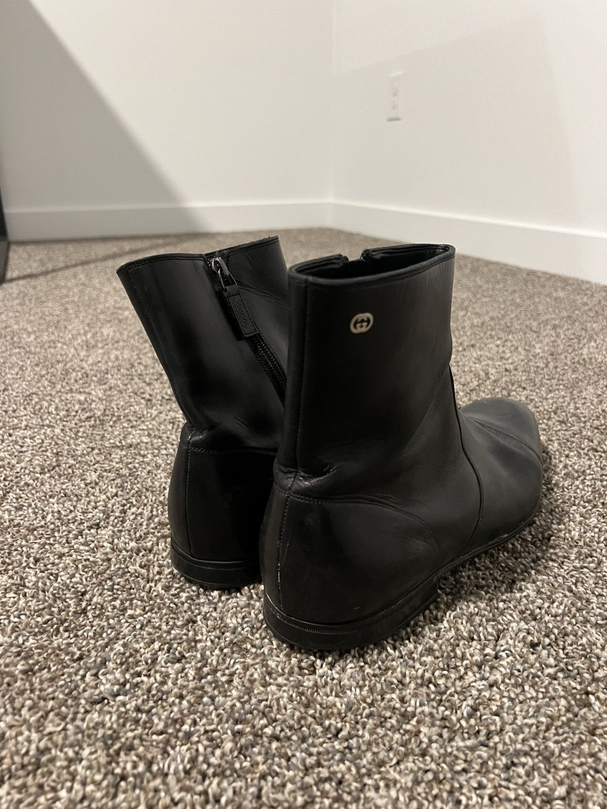 Gucci Men’s 10 1/2 Gucci Leather Boots Size US 10.5 / EU 43-44 - 4 Thumbnail