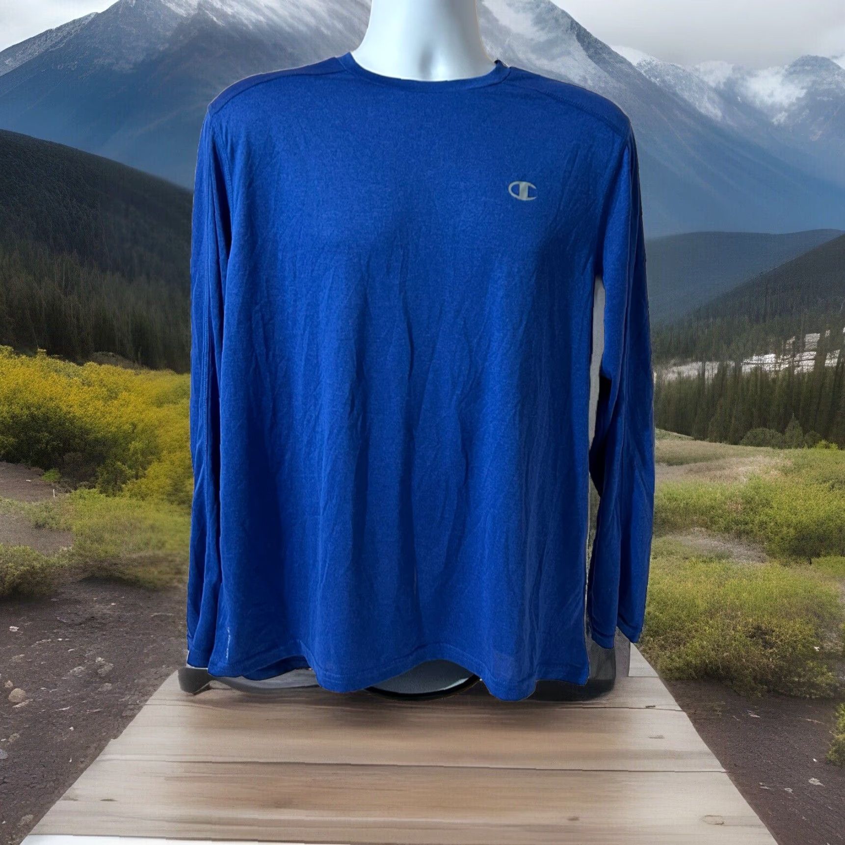 Champion VINTAGE Champion Performance Vapor Long Sleeve Blue Men L NWT New Dead Stock 2015 Size US L / EU 52-54 / 3 - 3 Thumbnail