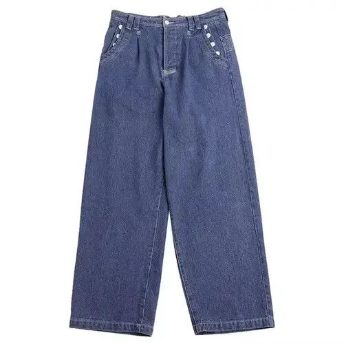 Japanese Brand 20AW Indigo Union Japan Denim Folk Kyoto Minimal Pants Size US 32 / EU 48 - 1 Thumbnail