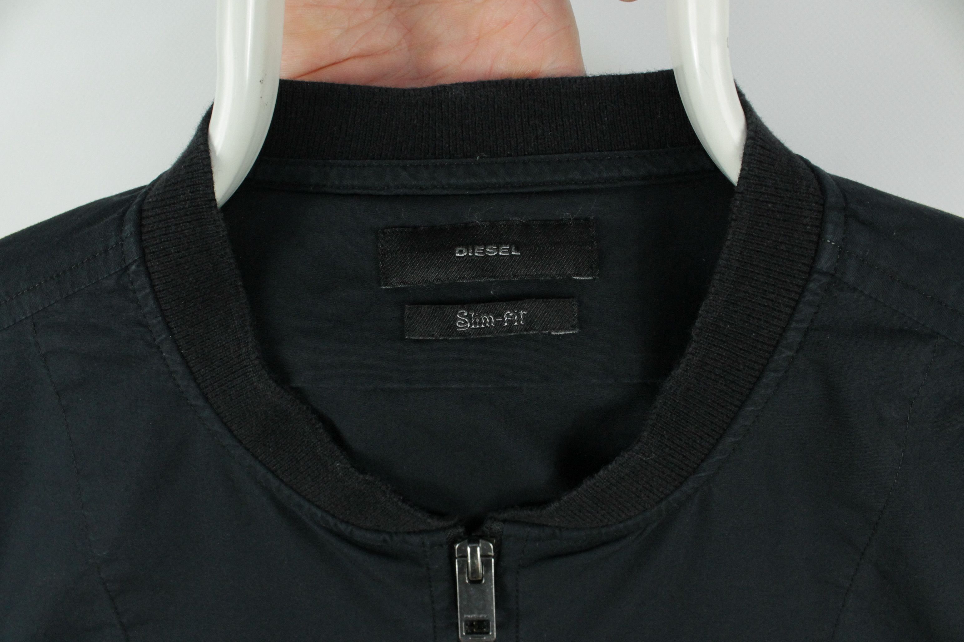 Diesel Diesel Slim Fit Full Zip Black Stretch Cotton Casual Shirt Size US L / EU 52-54 / 3 - 3 Thumbnail