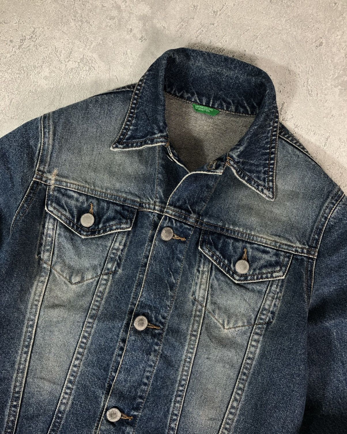 Benetton Trucker Jacket Jeans Size US M / EU 48-50 / 2 - 3 Thumbnail
